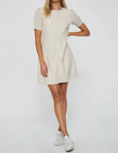 Another Love Demi Faux Leather Dress In Bome In White