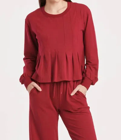 Another Love Dove Granada Peplum Top In Red