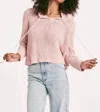 Another Love Eden Hooded Sweater In Smoke Rose In Pink