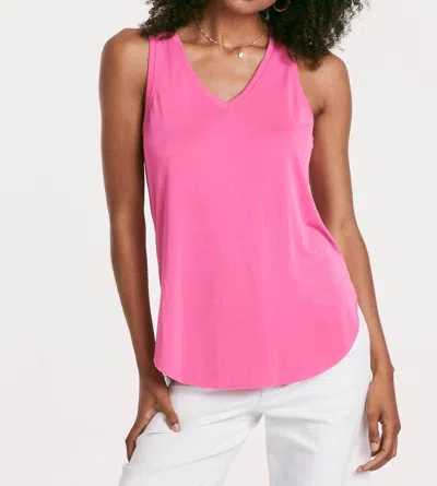 Another Love Ellis V-neck Tank In Pink Tuberose In Multi