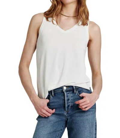 Another Love Ellis V-neck Tank In White