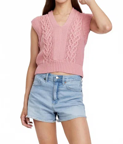 Another Love Emberly Sweater Vest In Pink