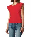 Another Love Eve Top In Fiery Red In Red