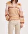 Another Love Geneva Sweater In Copper/peach/tan Combo In Multi