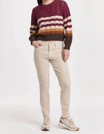 Another Love Ginger Stripe Sweater In Dusk Snowfall In Multi