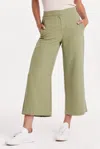 Another Love High Rise Crop Wide Leg Pant In Eucalyptus In Multi