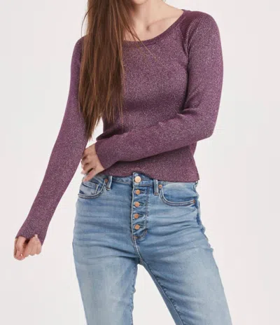 Another Love Holland Scoop Neck Sweater In Purple