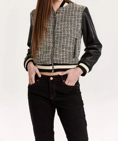 Another Love Janel Tweed Mixed Jacket In Multi