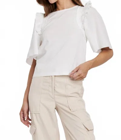 Another Love Janita White Top W/ Smocking