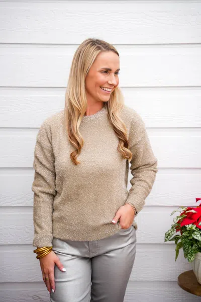 Another Love Jaylani Sweater In Champagne In Multi