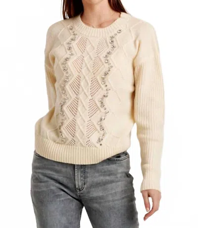 Another Love Katiya Drop Shoulder Sweater In Vintage Cream In Multi