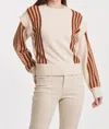 Another Love Kristen Sweater In Creamy Terra Melage Stripe