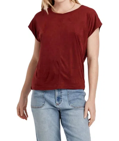Another Love Lacey Suede Top In Compote In Multi