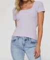 Another Love Lara Rib Top In Verbena In Multi
