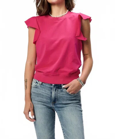 Another Love Layla Flutter Sleeve Top In Pink Paradise