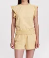 Another Love Layla Sunflower Sleeveless Sweatshirt In Yellow In Neutral