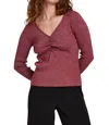 Another Love Leighton Knit Top In Cranberry In Pink