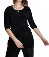 Another Love Leo Scoopneck Top In Black In Black