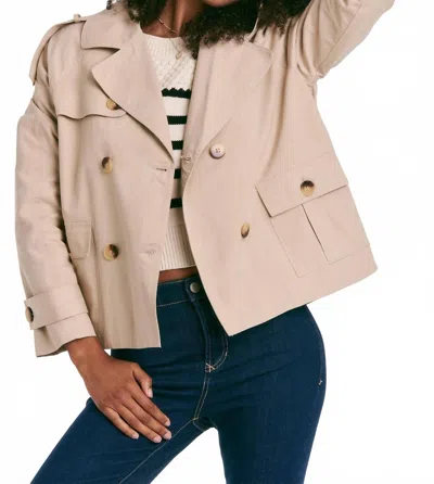 Another Love Lia Boxy Trench Jacket In Beige In Neutral