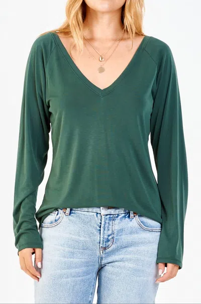 Another Love Liv Modal Top In Emerald In Green