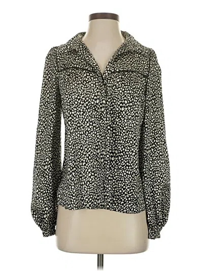 Pre-owned Another Love Long Sleeve Blouse In Black