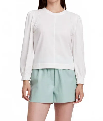 Another Love Lucinda Long Sleeve Top In Crisp White