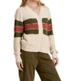 Another Love Lulu Cardigan In Rustic Vineyard Stripe In Neutral