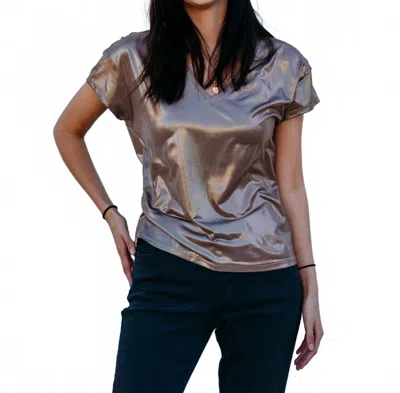 Another Love Lumi Top In Gold In Gray