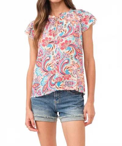 Another Love Lunya Riviera Shirred Top In Multi