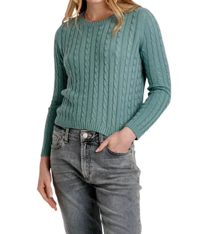 ANOTHER LOVE LUPE CABLE SWEATER IN SLATE BLUE