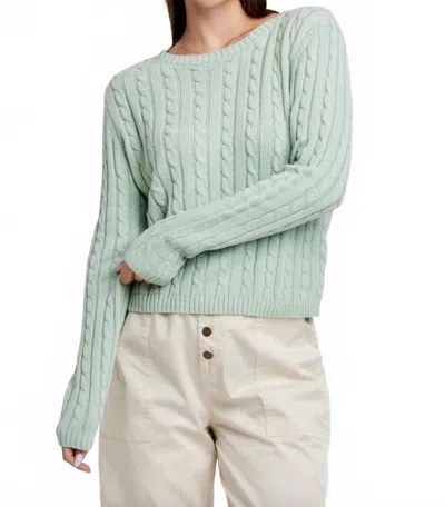 Another Love Lupita Cable Knit Sweater In Mint In Green