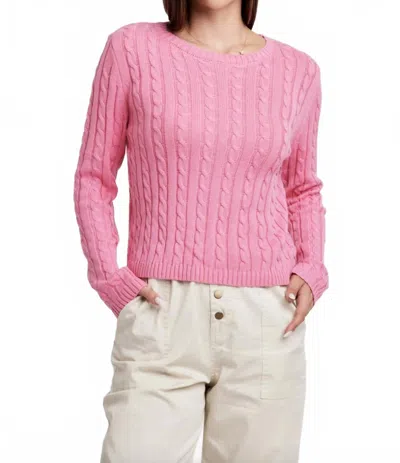 Another Love Lupita Cable Knit Sweater In Pink