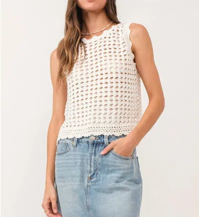 Another Love Marigold Tank Top In White