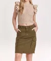 Another Love Midi Cargo Pocket Skirt In Vineyard In Green