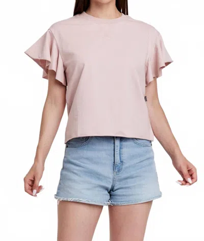 Another Love Milani Ruffle Sleeves Top In Petal Pink