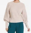 ANOTHER LOVE MORENCI KNIT SWEATER IN HEATHER METALLIC