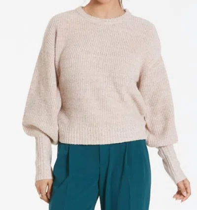 Another Love Morenci Knit Sweater In Heather Metallic In Multi