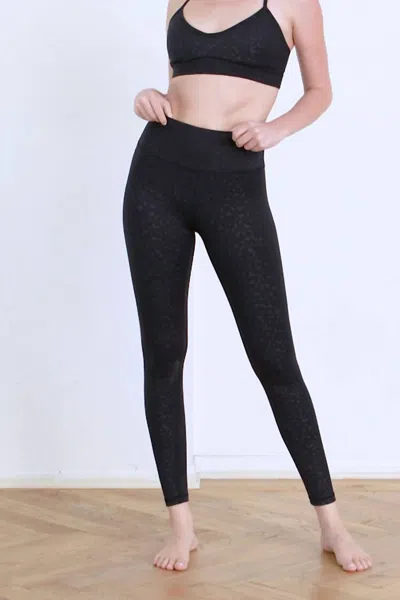 Another Love Muted Leopard Leggings In Black