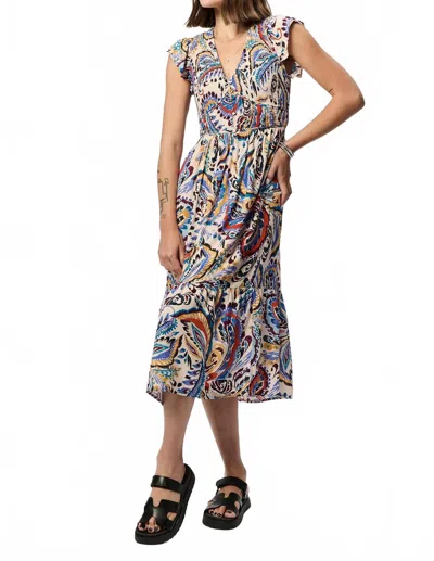 Another Love Nadima Midi Dress In Sunset Paisley Bliss In Multi