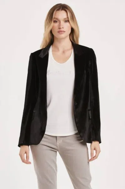 Another Love Nadja Velvet Blazer In Black
