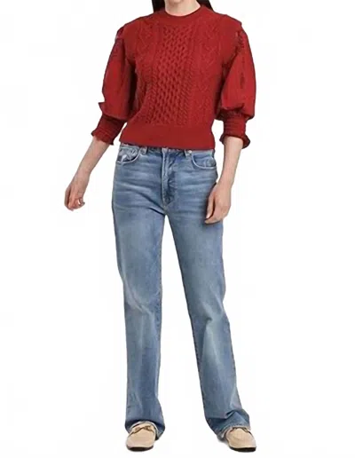 Another Love Natasha Sweater In Vermilion In Red