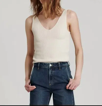 Another Love Noa Ribbed Tank In Birch In Grey