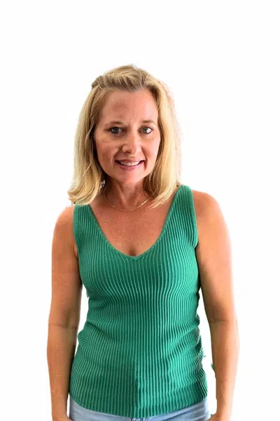 Another Love Noa V-neck Tank Top In Green