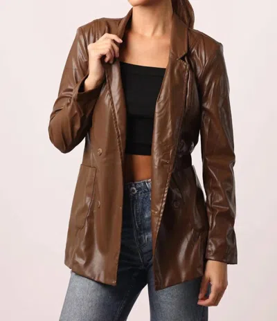 Another Love Paige Blazer In Sequoia In Brown