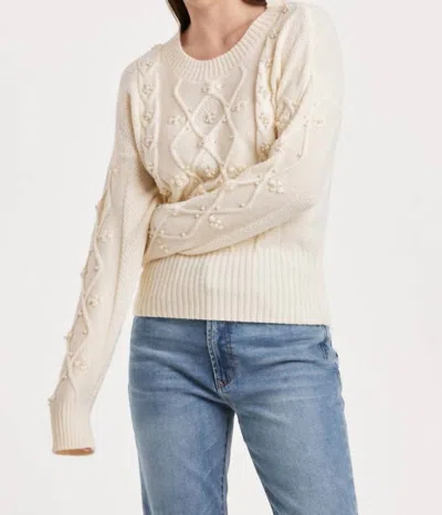 Another Love Pearl Detail Sweater In Vintage Cream In Neutral