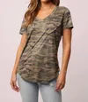Another Love Phoenix Suede Pocket Tee In Chamois Camo In Multi