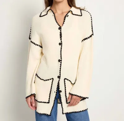 Another Love Pocket Cardigan In Crm In Neutral