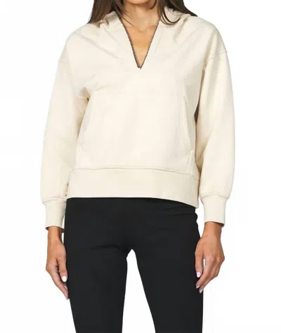 Another Love Pullover Hooded Sweatshirt In Birch In White