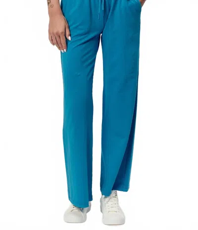Another Love Quincy Elastic Waist Wide Leg Pant In Malibu Blue