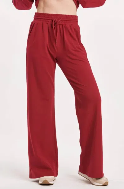 Another Love Quincy Wide Leg Pants In Granada In Burgundy